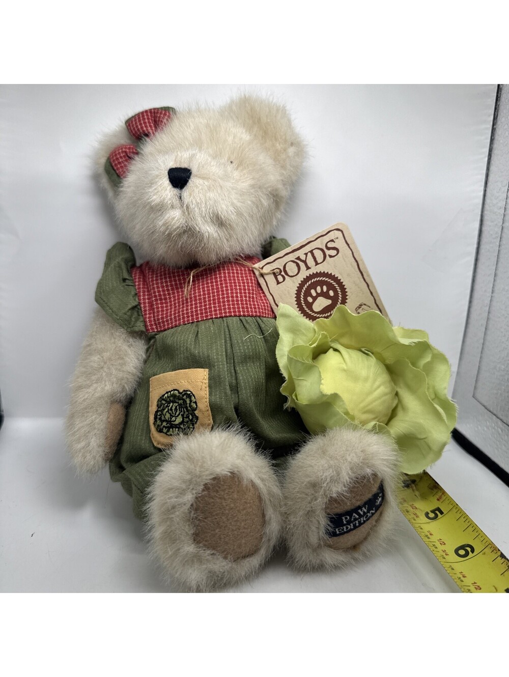 Boyds Bear Lettie McVeggie Plush Toy from The Head Bean Collection 10”